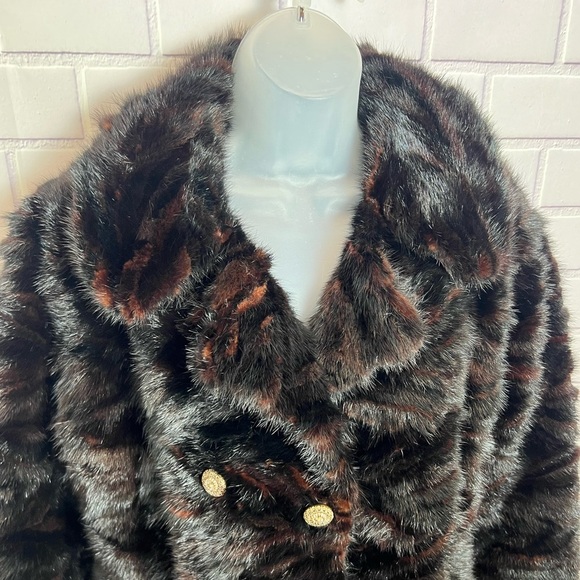 CHRISTOS A. MITSAKOS Brown Teddy Jacket with Plush Material and Vintage/size S - Picture 12 of 14